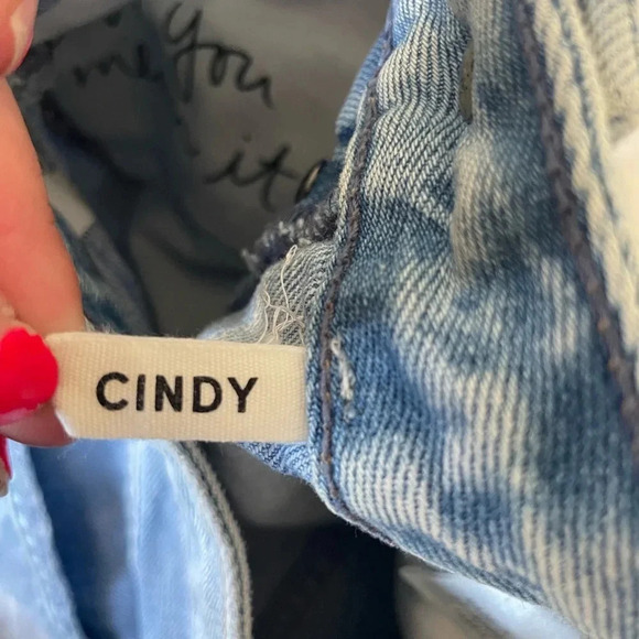 GRLFND Cindy cutoff denim shorts in silly love songs - Picture 9 of 13